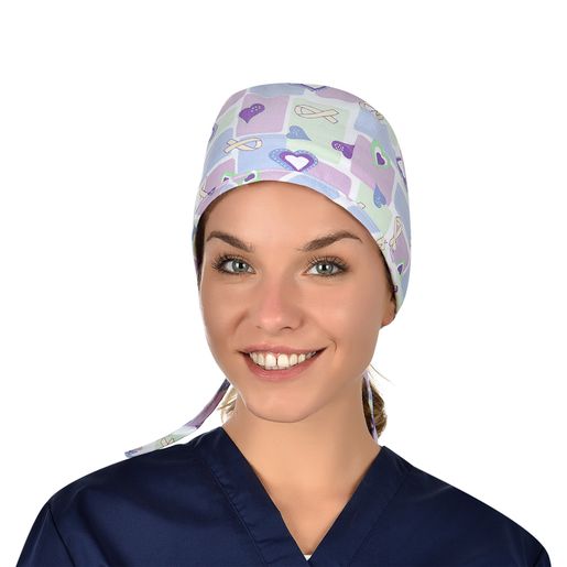 Zdravotnícke oblečenie - B-Well - iné - Operačná čiapka PASTELOVÁ LÁSKA | medical-uniforms