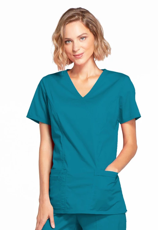 Zdravotnícke oblečenie - Dámske zdravotnícke blúzy - Ordinačná zdravotnícka blúza - karibská modrá | Medical-uniforms.sk