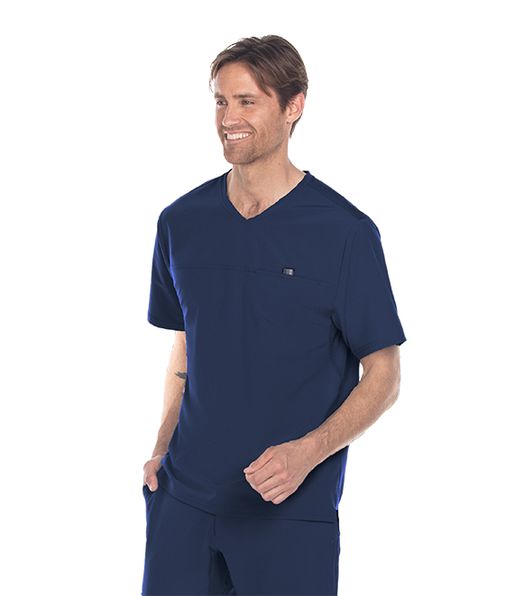 Zdravotnícke oblečenie - Novinky - Pánska zdravotnícka blúza BARCO WELLNESS TOMMY - námornícka modrá | medical-uniforms