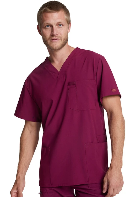 Zdravotnícke oblečenie - Dámske zdravotnícke blúzy - Pánska zdravotnícka blúza Dickies EDS Essentials - vínová | Medical-uniforms