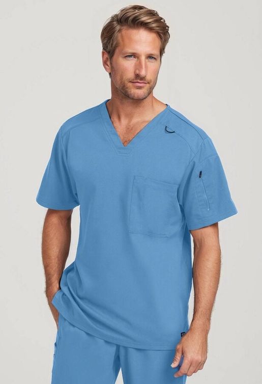 Zdravotnícke oblečenie - Jednofarebné - Pánska zdravotnícka blúza GREY´S - nebeská modrá | medical-uniforms