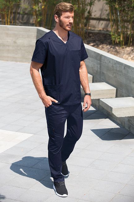 Zdravotnícke oblečenie - Nohavice - Pánska zdravotnícka blúza Stretch Tyler vo farbe námornícka modrá | medical-uniforms