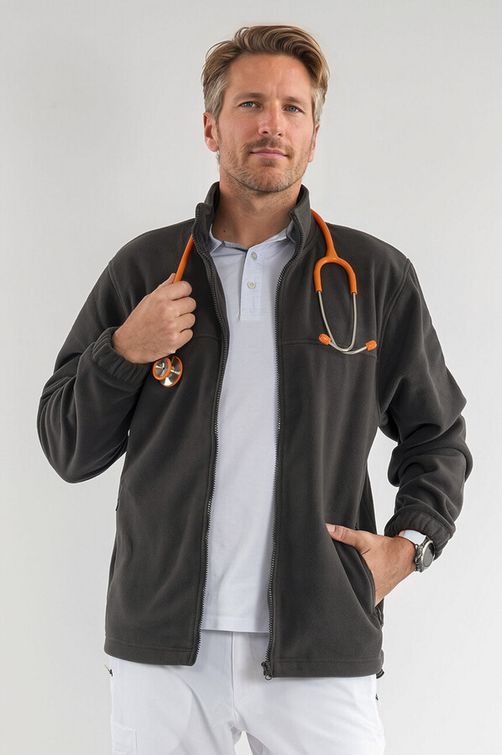 Zdravotnícke oblečenie - Mikiny a vesty - Pánska fleecová mikina MEDICAL antracit | medical-uniforms