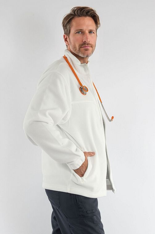 Zdravotnícke oblečenie - Iné - Biela pánska fleecová mikina MEDICAL | medical-uniforms