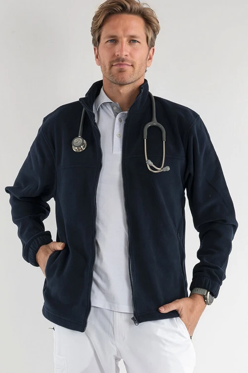 Zdravotnícke oblečenie - Mikiny a vesty - Pánska fleecová mikina MEDICAL námornícky modrá | medical-uniforms