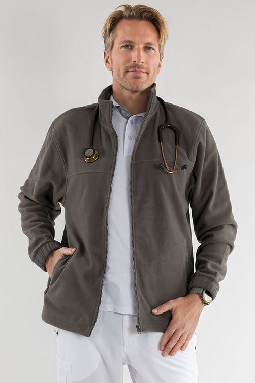 Zdravotnícke oblečenie - Mikiny a vesty - Pánska fleecová mikina MEDICAL svetlo šedá | medical-uniforms