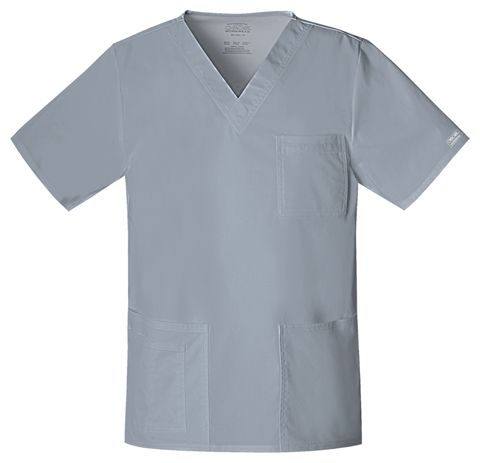 Zdravotnícke oblečenie - Dámske zdravotnícke blúzy - Unisexová zdravotnícka blúza V-výstrih - sivá | Medical-uniforms