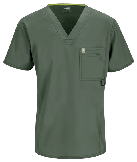 Zdravotnícke oblečenie - Jednofarebné - Pánska zdravotnícka blúza C - olivová | medical-uniforms