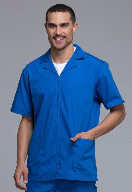 Zdravotnícke oblečenie - Blúzy - Pánska košeľa na zips - kráľovská modrá | Medical-uniforms