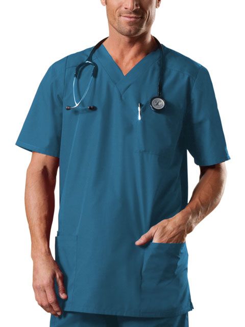 Zdravotnícke oblečenie - Blúzy - Pánska zdravotníka blúza -  karibská modrá | medical-uniforms
