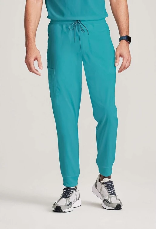 Zdravotnícke oblečenie - Nohavice - Pánske zdravotnícke jogger nohavice GREY´S - modrozelená | medical-uniforms