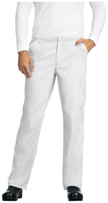 Zdravotnícke oblečenie - Nohavice - Pánske zdravotnícke nohavice Discovery vo farbe biela | medical-uniforms