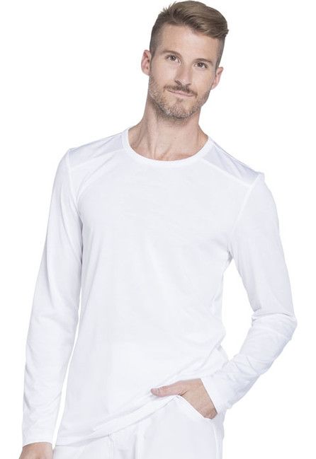 Zdravotnícke oblečenie - Blúzy - Pánske zdravotnícke tričko s dlhým rukávom - biele | Medical-uniforms