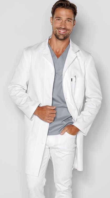 Zdravotnícke oblečenie - Novinky - Pánsky lekársky plášť - klasický strih | Medical Uniforms
