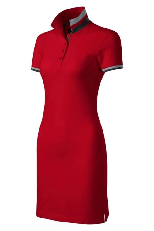 Zdravotnícke oblečenie - Novinky - Zdravotnícke polo šaty PREMIUM - červené | medical-uniforms