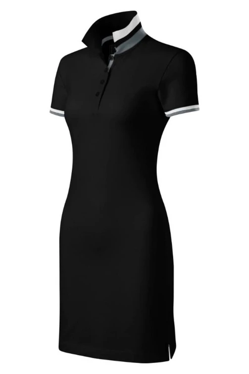 Zdravotnícke oblečenie - Novinky - Zdravotnícke polo šaty PREMIUM čierne | medical-uniforms