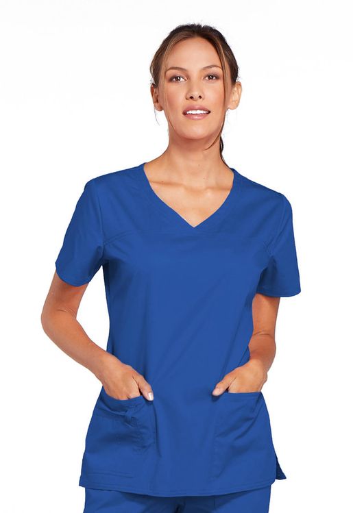 Zdravotnícke oblečenie - Dámske zdravotnícke blúzy - Pracovná zdravotnícka blúza FIT - kráľovská modrá | Medical-uniforms.sk