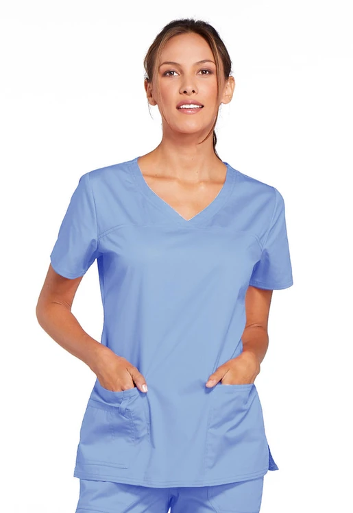Zdravotnícke oblečenie - Dámske zdravotnícke blúzy - Pracovná zdravotnícka blúza FIT - nebeská modrá | Medical-uniforms.sk
