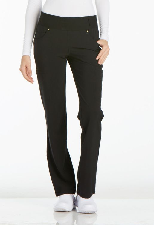 Zdravotnícke oblečenie - Dámske nohavice - Zdravotnícke nohavice s vysokým pásom IFLEX - čierna | medical-uniforms