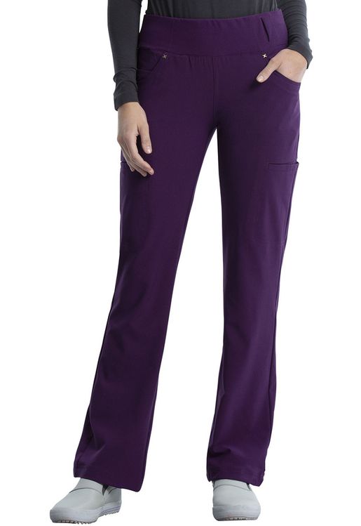 Zdravotnícke oblečenie - Dámske nohavice - Zdravotnícke nohavice s vysokým pásom IFLEX - fialová | medical-uniforms