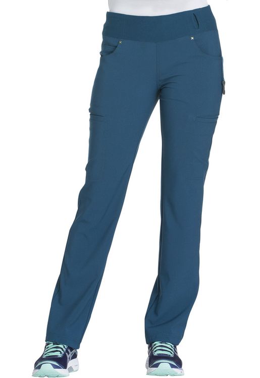 Zdravotnícke oblečenie - Dámske nohavice - Zdravotnícke nohavice s vysokým pásom IFLEX - karibská modrá | medical-uniforms
