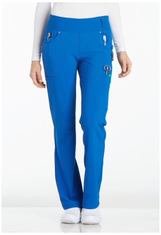 Zdravotnícke oblečenie - Dámske nohavice - Zdravotnícke nohavice s vysokým pásom IFLEX - kráľovská modrá | medical-uniforms