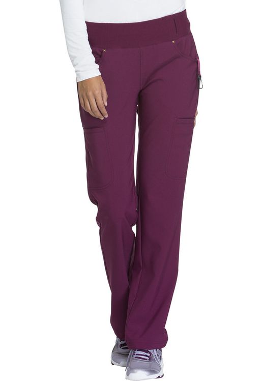 Zdravotnícke oblečenie - Dámske nohavice - Zdravotnícke nohavice s vysokým pásom IFLEX - vínová | medical-uniforms