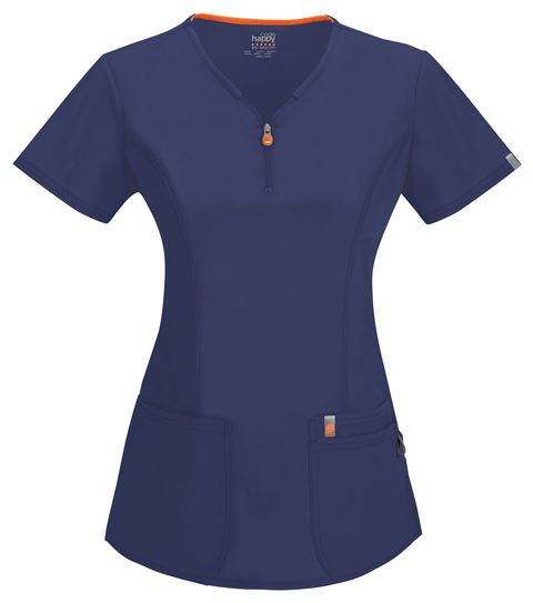 Zdravotnícke oblečenie - Dámske zdravotnícke blúzy - Dámska zdravotnícka blúza CP - námornická modrá | medical-uniforms