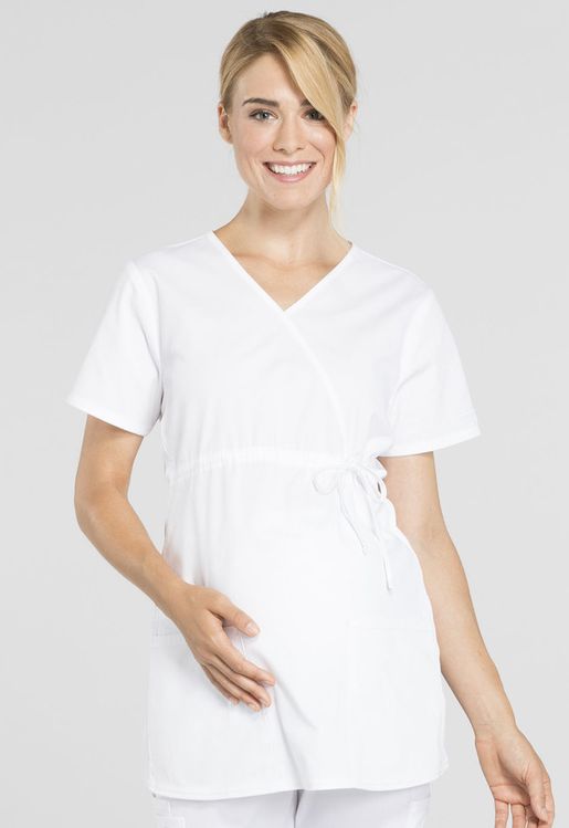 Zdravotnícke oblečenie - Novinky - Tehotenská zdravotnícka dámska blúza MATERNITY – biela | medical-uniforms