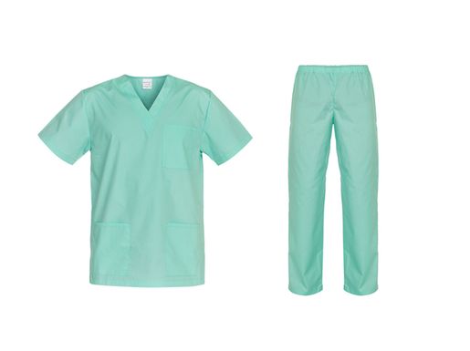 Zdravotnícke oblečenie - B-Well - blúzy - Unisex zdravotnícky set blúza/nohavice ALL IN – svetlozelena | medical-uniforms