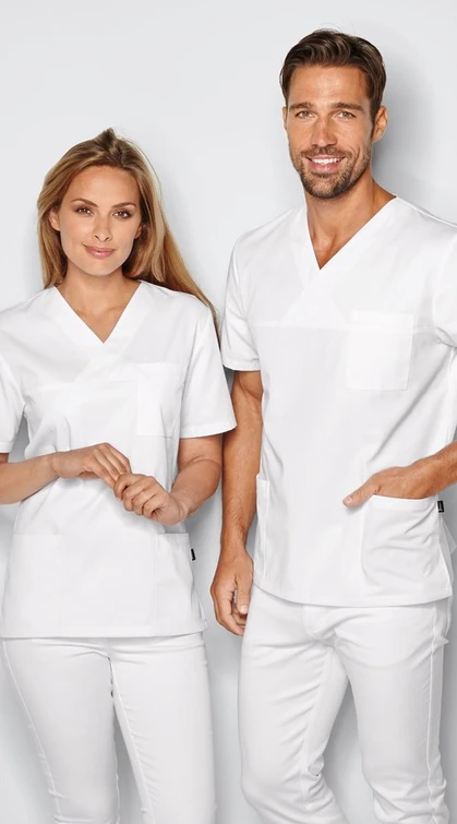 Zdravotnícke oblečenie - 7days - blúzy - Unisex zdravotnícka blúza UNISEX 95° - biela | Medical-uniforms.sk