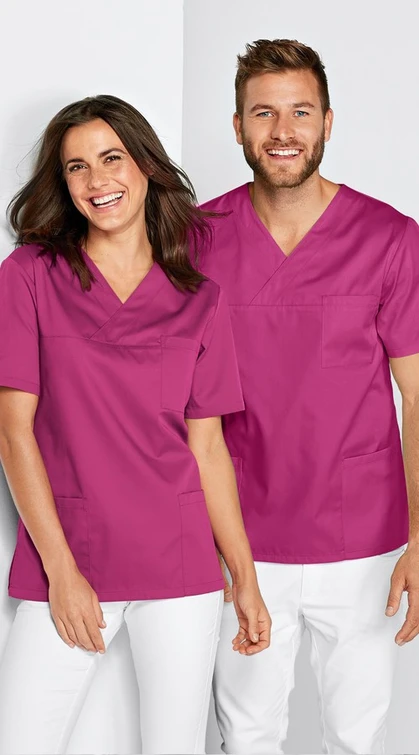 Zdravotnícke oblečenie - 7days - blúzy - Unisex zdravotnícka blúza UNISEX 95° - magenta | Medical-uniforms.sk