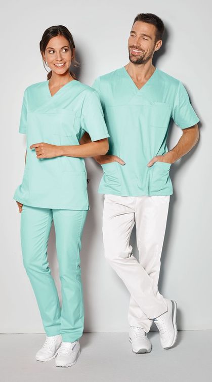 Zdravotnícke oblečenie - 7days - blúzy - Unisex zdravotnícka blúza UNISEX 95° - mint | Medical-uniforms.sk