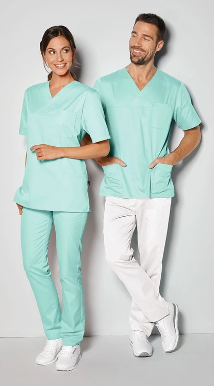 Zdravotnícke oblečenie - 7days - blúzy - Unisex zdravotnícka blúza UNISEX 95° - mint | Medical-uniforms.sk