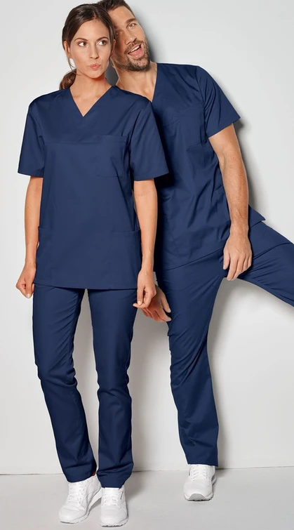Zdravotnícke oblečenie - 7days - blúzy - Unisex zdravotnícka blúza UNISEX 95° - námornícka modrá | Medical-uniforms.sk