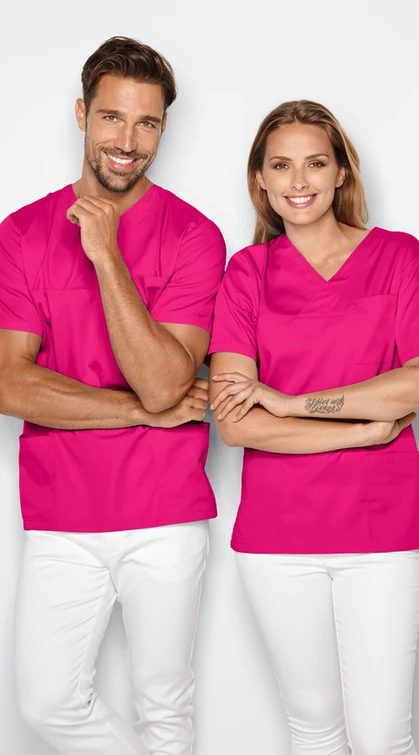 Zdravotnícke oblečenie - 7days - blúzy - Unisex zdravotnícka blúza UNISEX 95° - pink | Medical-uniforms.sk
