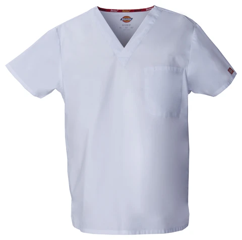 Zdravotnícke oblečenie - Dámske zdravotnícke blúzy - Unisex zdravotnícka blúza V-výstrih - biela | Medical-uniforms