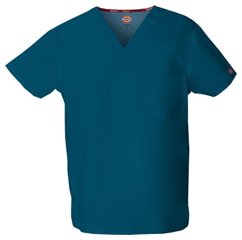 Zdravotnícke oblečenie - Dámske zdravotnícke blúzy - Unisex zdravotnícka blúza Vvýstrih - karibská modrá | Medical-uniforms