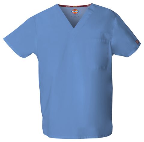 Zdravotnícke oblečenie - Dámske zdravotnícke blúzy - Unisex zdravotnícka blúza V-výstrih - nebeská modrá | Medical-uniforms