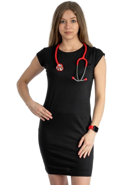 Zdravotnícke oblečenie - Novinky - Zdravotnícke šaty MEDICAL - čierne| medical-uniforms